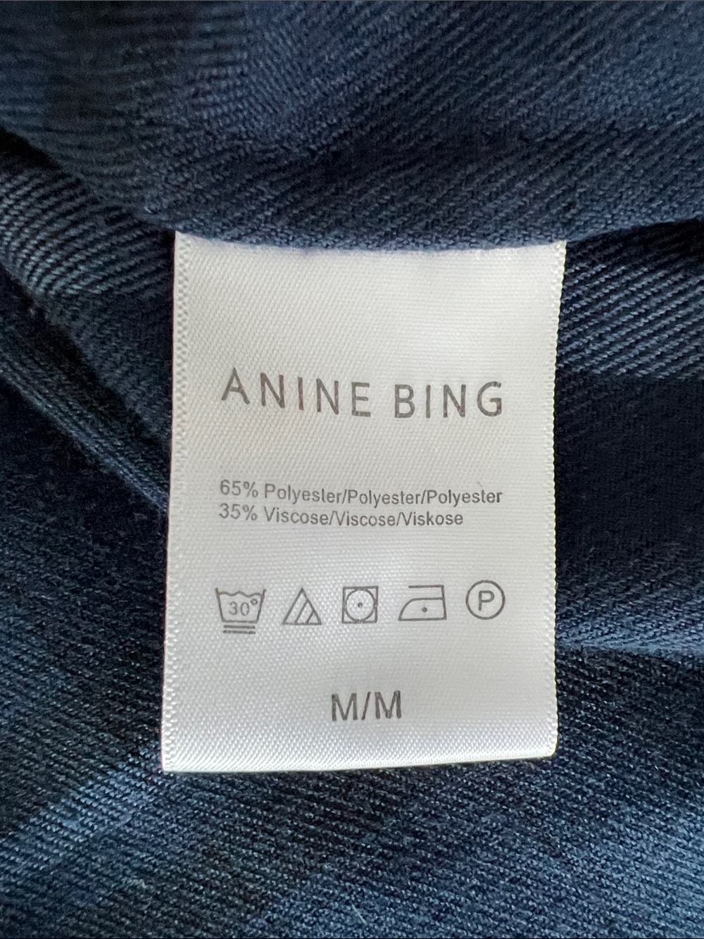 ANINE BING Sam Shirt - Blue Plaid Size M - Picture 8 of 13